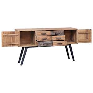vodaXL Odkládací skříňka 110x30x75 cm masivní teak - obrázek 3