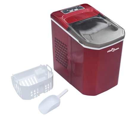 vidaXL Ice Cube Maker Red 0.37 Gallon 33.1 lbs / 24 h