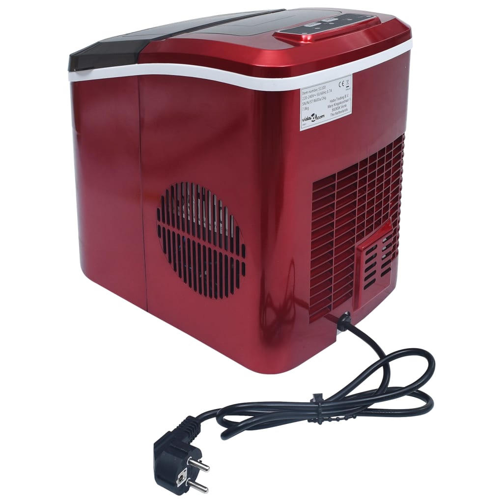 Macchina Per Il Ghiaccio Rossa 2,4 L 15 Kg / 24 H VidaXL 15 width=274