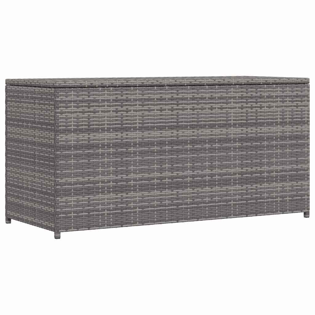 vidaXL Garten-Auflagenbox Grau 120x50x60 cm Poly Rattan