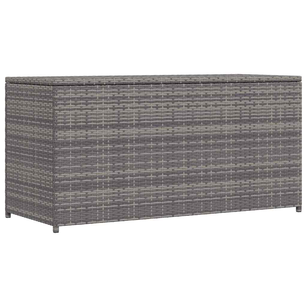 vidaXL Garten-Auflagenbox Grau 120x50x60 cm Poly Rattan