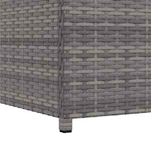 Zahradní úložný box šedý 120 x 50 x 60 cm polyratan - obrázek 11