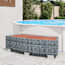  vidaXL szürke polyrattan spa fellépő 92 x 45 x 25 cm termék 2. képe