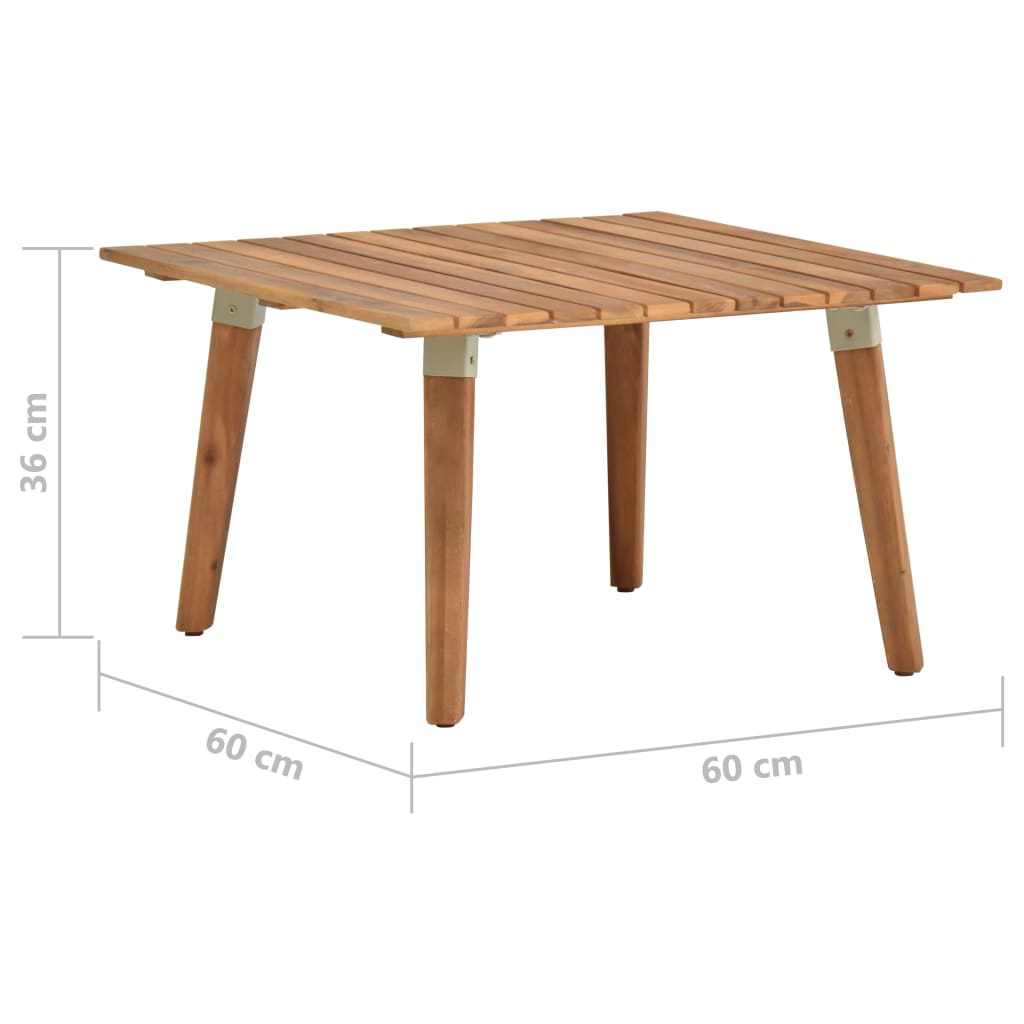 Măsuță de cafea de grădină, 60x60x36 cm, lemn masiv acacia