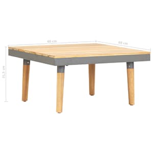 Zahradní konferenční stolek 60 x 60 x 31,5 cm masivní akácie - obrázek 5
