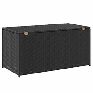 Zahradní úložný box polyratan 100 x 50 x 50 cm černý - obrázek 5