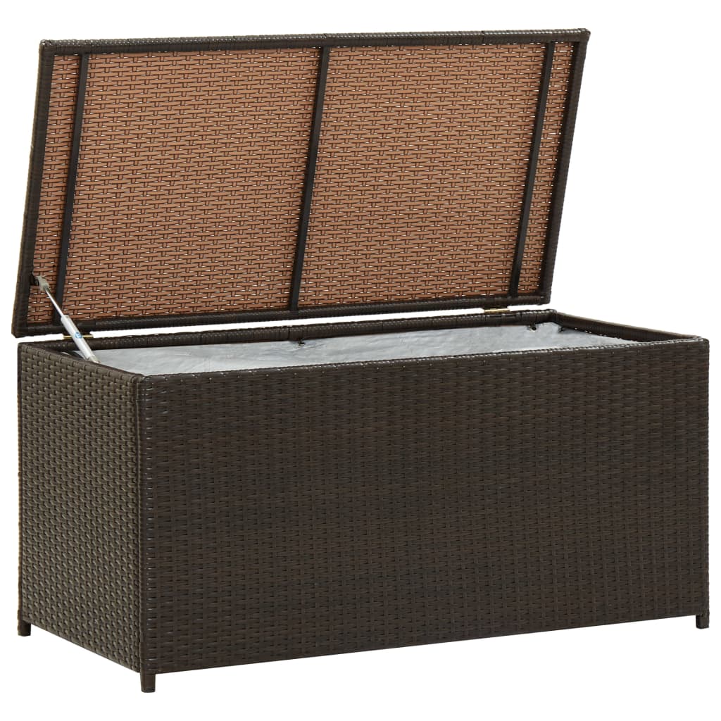 vidaXL Gartenbox Poly Rattan 100x50x50 cm Braun