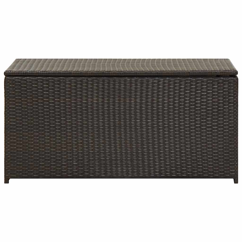 vidaXL Zahradní úložný box z polyratanu 100 x 50 x 50 cm hnědý