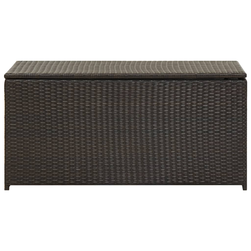 vidaXL barna polyrattan kerti tárolóláda 100 x 50 x 50 cm