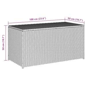 Zahradní úložný box z polyratanu 100 x 50 x 50 cm hnědý - obrázek 8