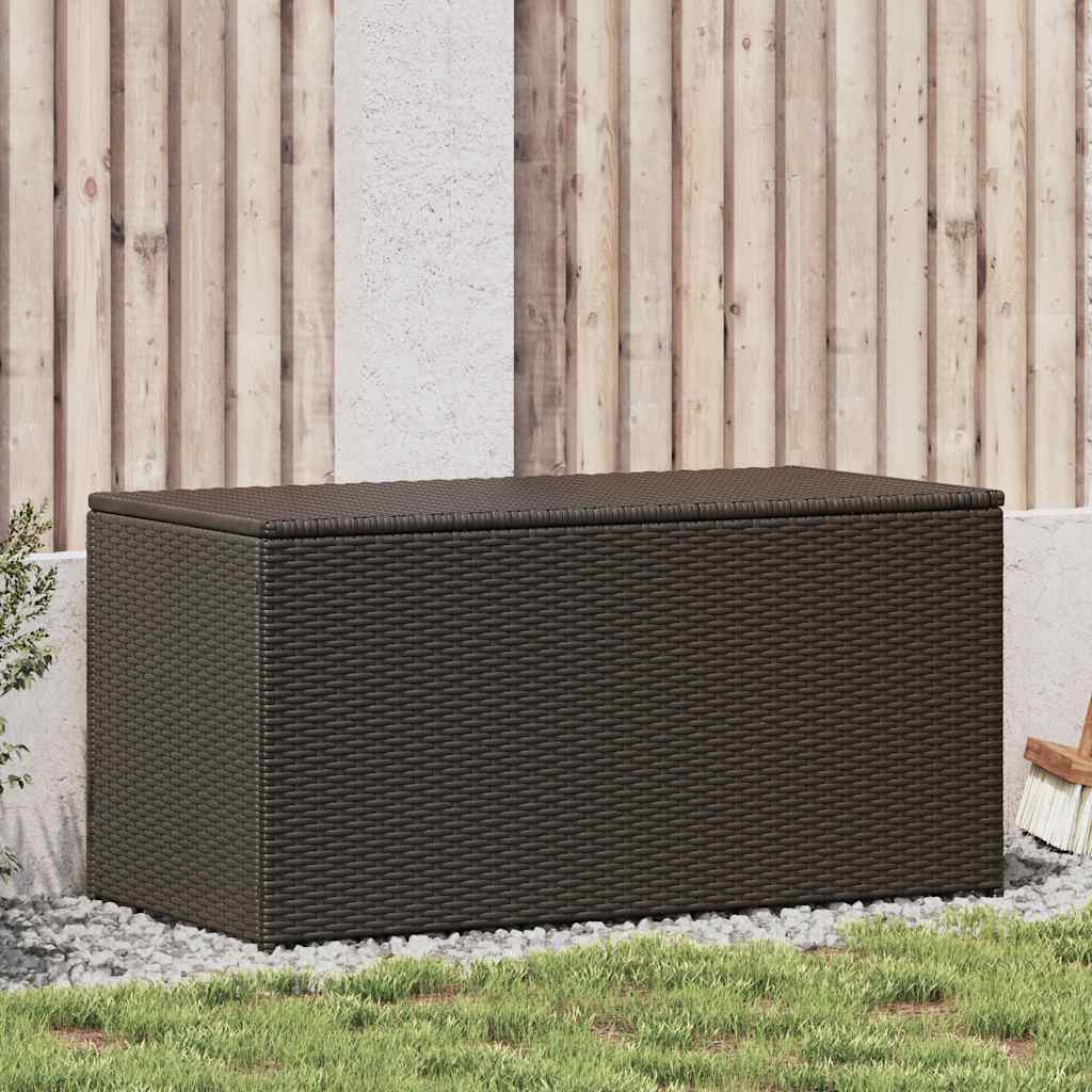 vidaXL Puutarhan säilytyslaatikko polyrottinki 100x50x50 cm ruskea
