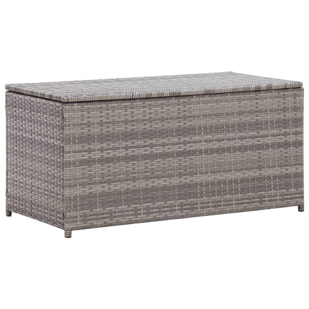 vidaXL Zahradní úložný box polyratan 100 x 50 x 50 cm šedý