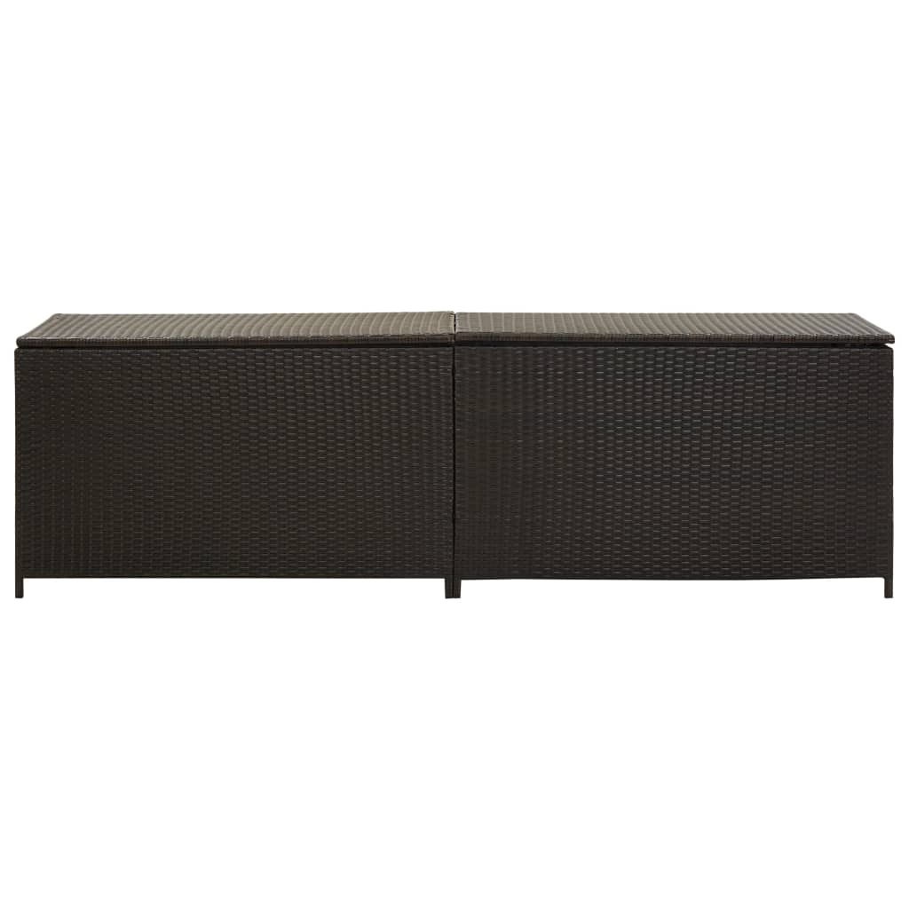 

vidaXL Tuinbox 200x50x60 cm poly rattan bruin