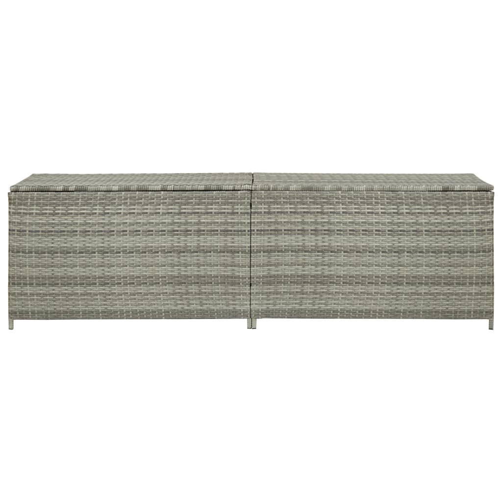 

vidaXL Tuinbox 200x50x60 cm poly rattan grijs