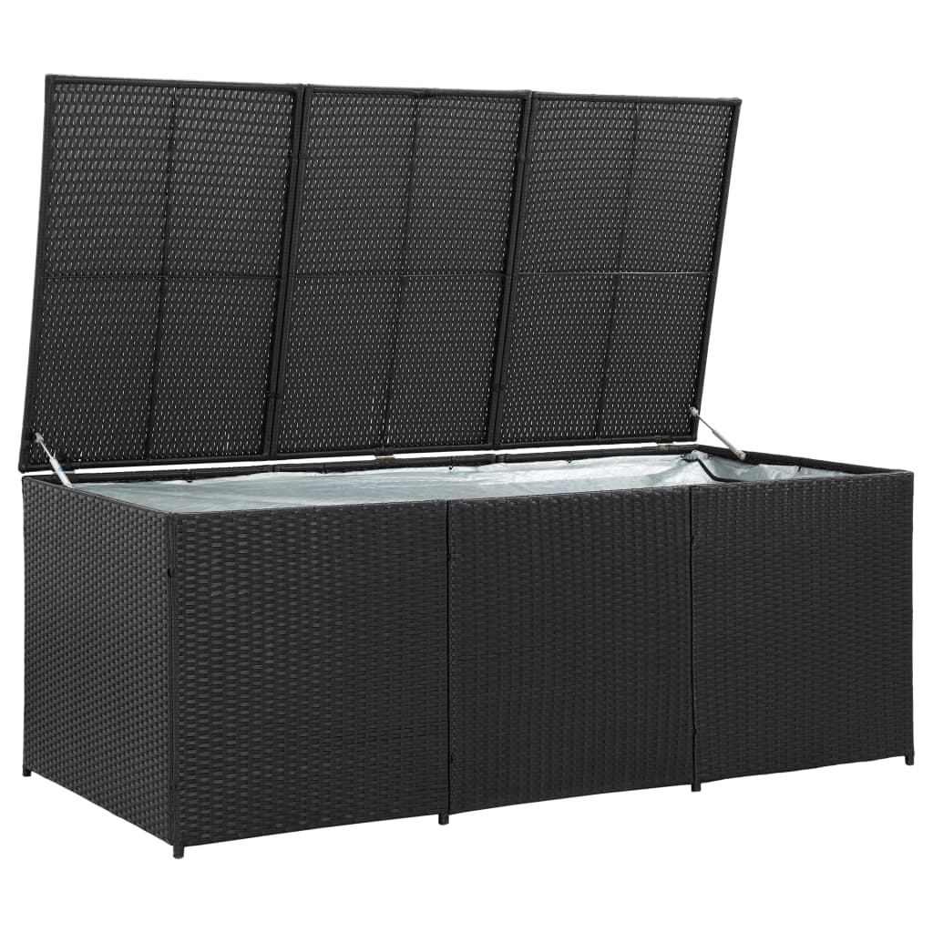 

vidaXL Tuinbox 180x90x75 cm poly rattan zwart