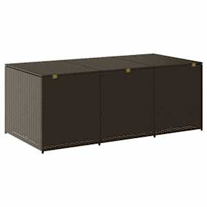 Zahradní úložný box polyratan 180 x 90 x 70 cm hnědý - obrázek 6