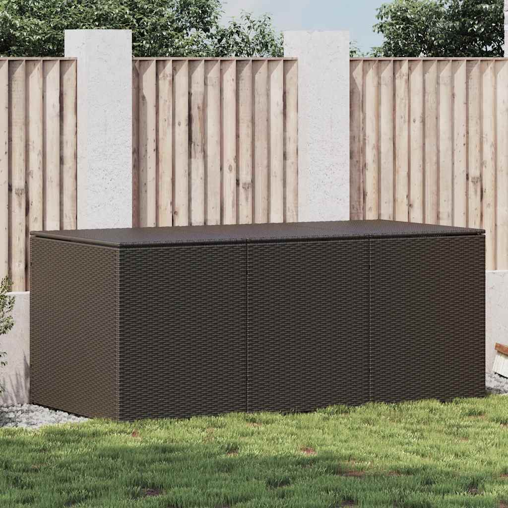 vidaXL Puutarhan säilytyslaatikko polyrottinki 180x90x70 cm ruskea