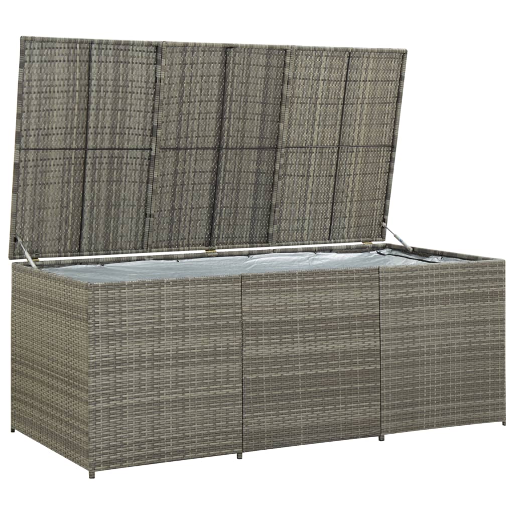 

vidaXL Tuinbox 180x90x75 cm poly rattan grijs