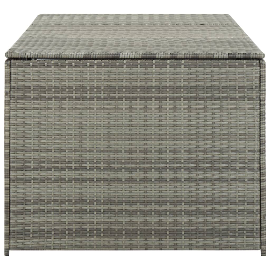 vidaXL Patio Storage Box Poly Rattan 70.9"x35.4"x29.5" Gray