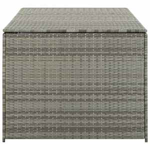 Zahradní úložný box polyratan 180 x 90 x 70 cm šedý - obrázek 5