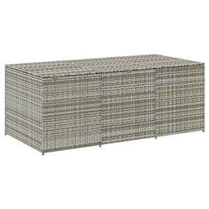 Zahradní úložný box polyratan 180 x 90 x 70 cm šedý - obrázek 6