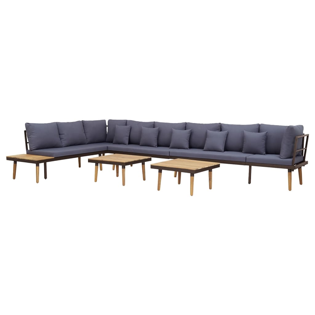 Thumbnail - vidaXL Garten-Lounge-Set 8-Sitzer mit Kissen Massivholz Akazie