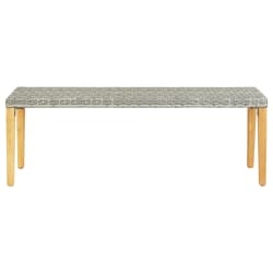 vidaXL dārza sols, 80 cm, pelēka PE rotangpalma