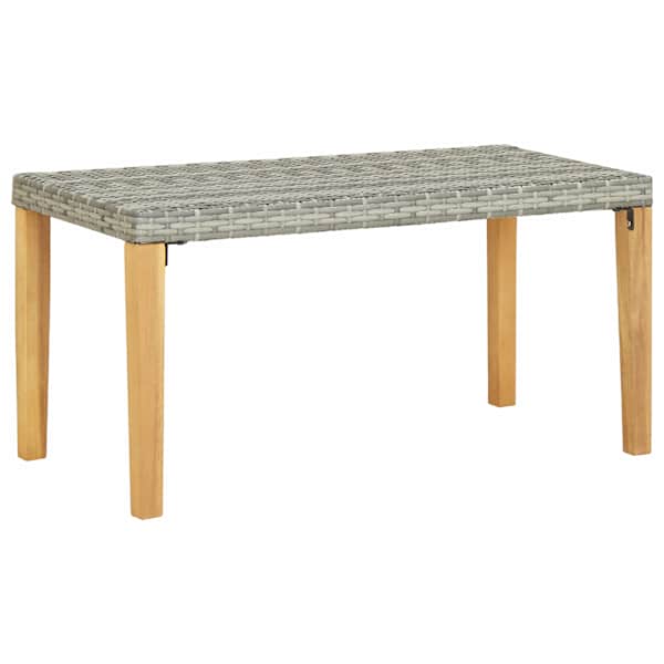 vidaXL aiapink, 120 cm, hall, pol&uuml;rotang ja akaatsiapuit