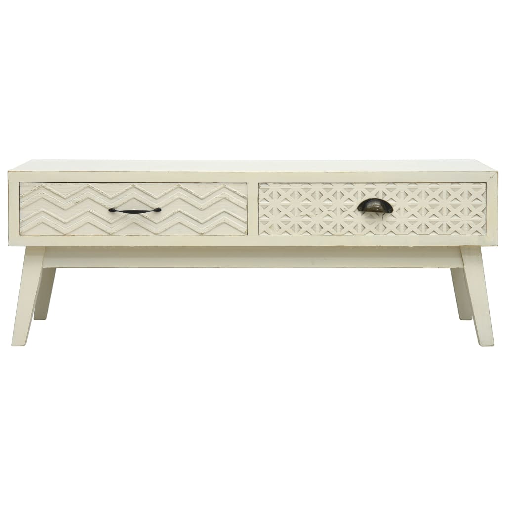 vidaXL Salontafel met 2 lades 110x50x40 cm bewerkt hout grijs afbeelding