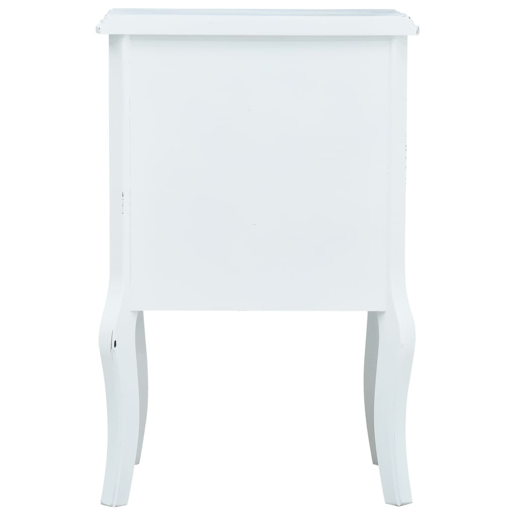  Nočný stolík bielo-hnedý 43x32x65 cm MDF