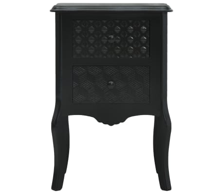 vidaXL Table de chevet Noir 43x32x65 cm MDF