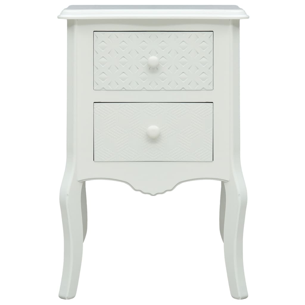 

vidaXL Nachtkastje 43x32x65 cm MDF wit
