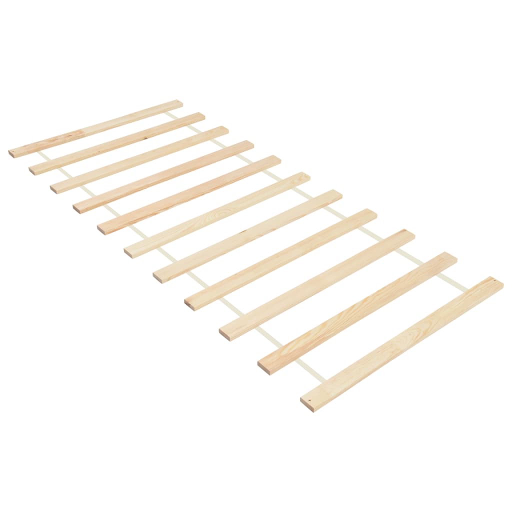 vidaXL Roll-up Bed Base with 11 Slats 70x200 cm Solid Pinewood