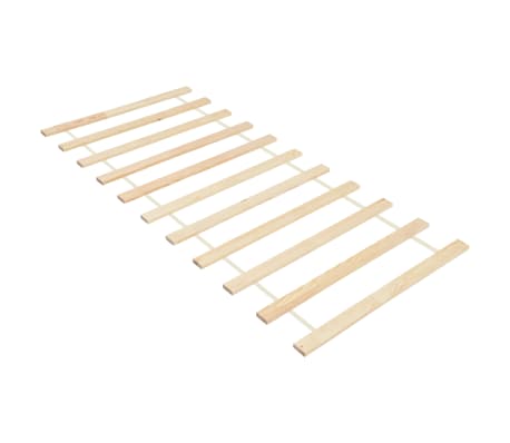vidaXL Roll-up Bed Base with 11 Slats 70x200 cm Solid Pinewood