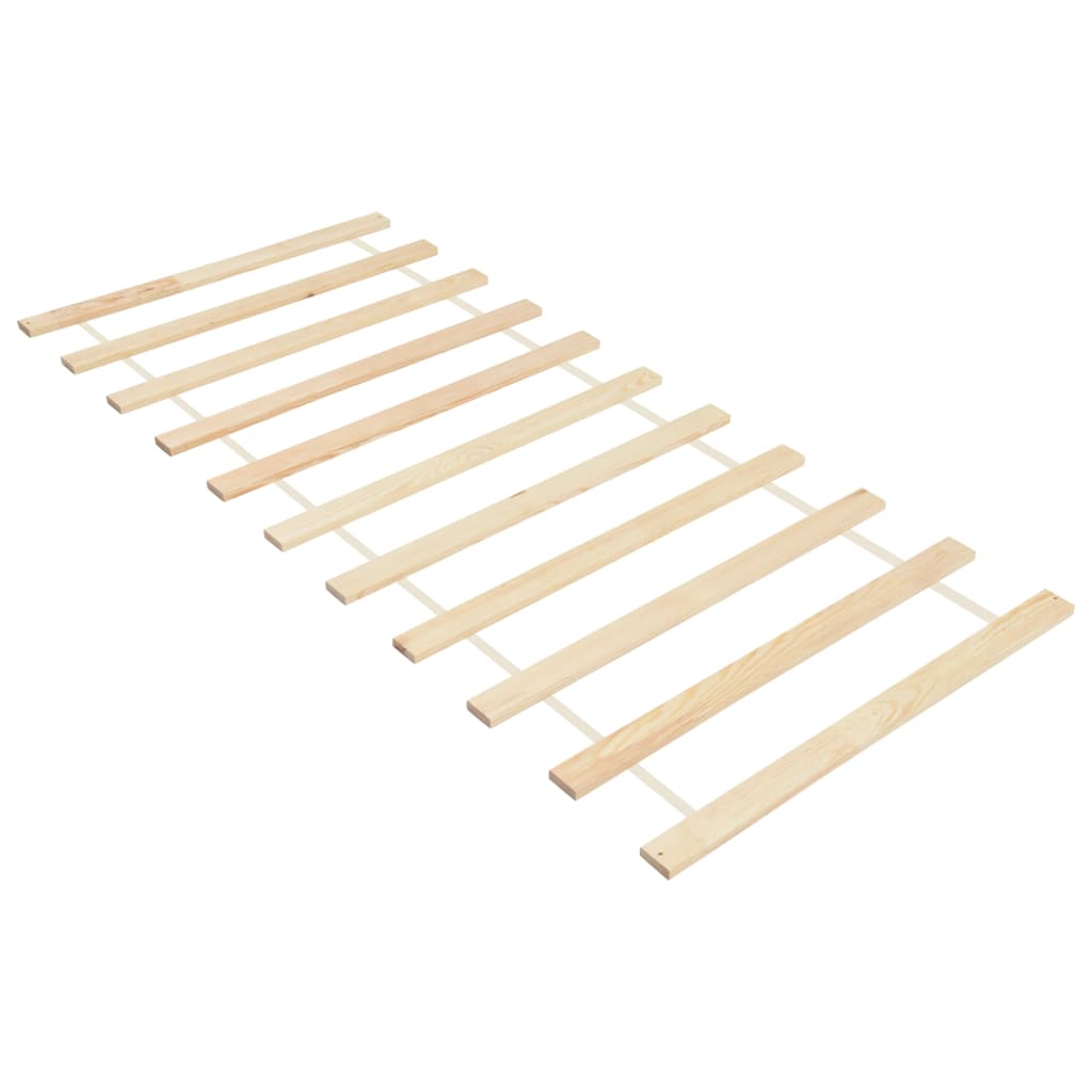 vidaXL Roll-up Bed Base with 11 Slats 90x200 cm Solid Pinewood