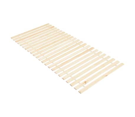 vidaXL Roll-up Bed Base with 23 Slats 80x200 cm Solid Pinewood