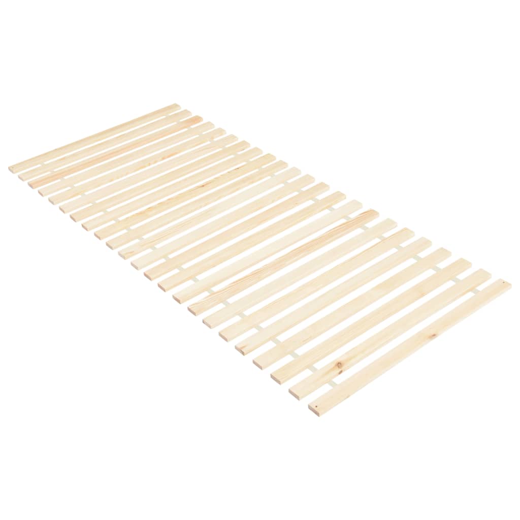 vidaXL Roll-up Bed Base with 23 Slats 90x200 cm Solid Pinewood