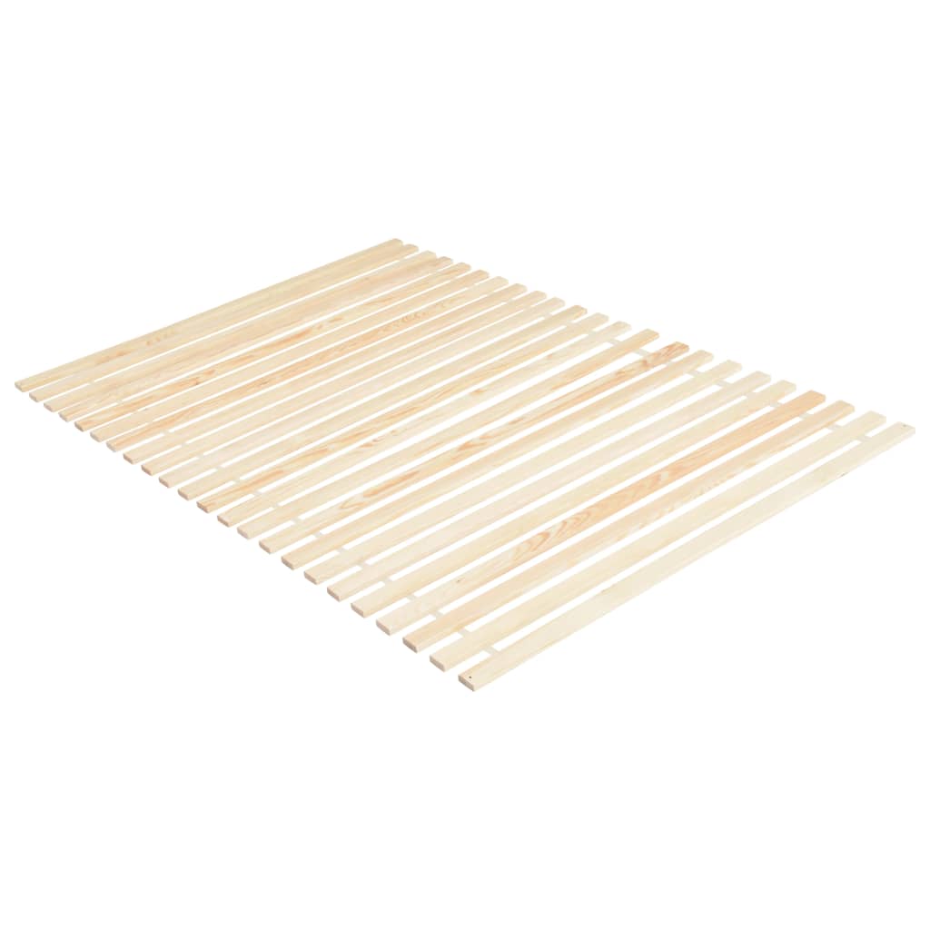 vidaXL Roll-up Bed Base with 23 Slats 140x200 cm Solid Pinewood