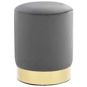 Stolček temno siv in zlat žamet 28 x 36 cm