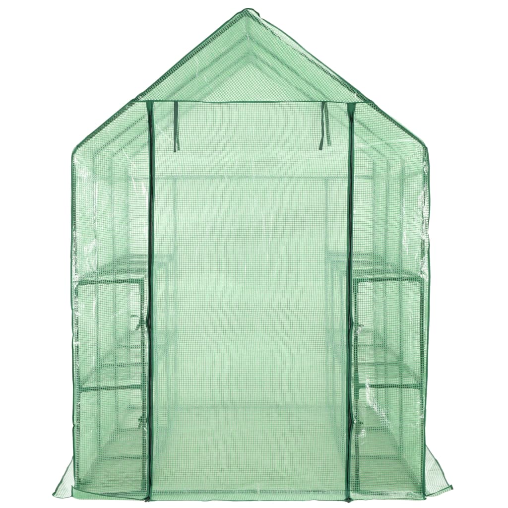 vidaXL Seră înaltă cu 12 rafturi, 143 x 214 x 196 cm, oțel