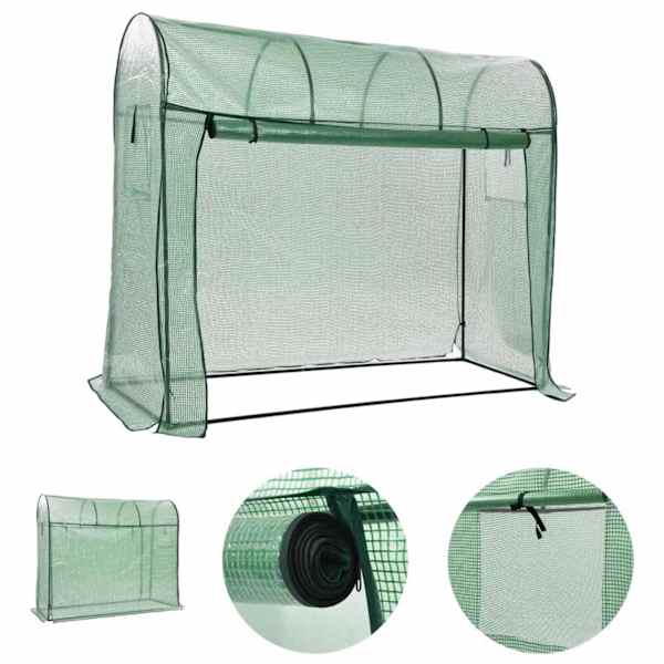 vidaXL kasvuhoone lukuga uksega 200 x 80 x 170 cm