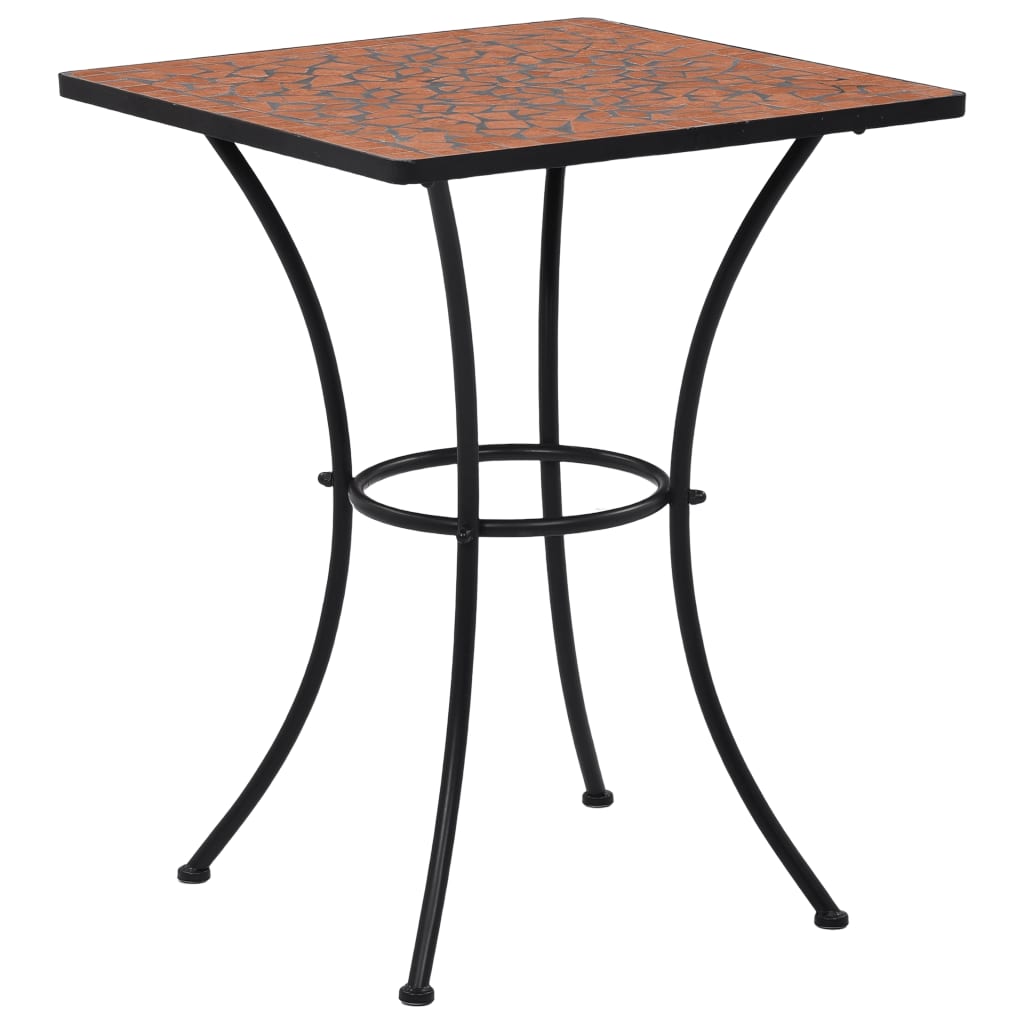 vidaXL Mozaikowy stolik bistro, terakota, 60 cm, ceramiczny
