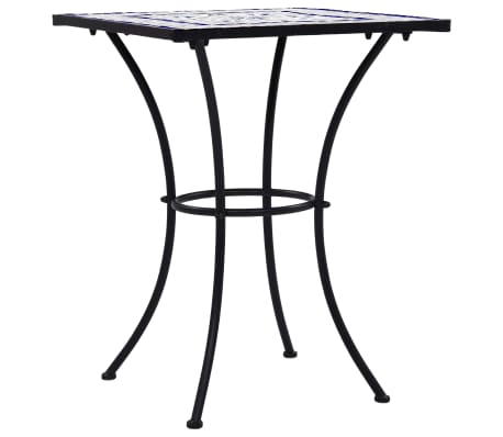 vidaXL Bistro stolić s mozaikom plavo-bijeli 60 cm keramički