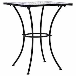 Mozaikový bistro stolek modrobílý 60 cm keramika - obrázek 2