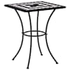 vidaXL mosaiikplaadiga bistroolaud, must ja valge, 60 cm, keraamiline