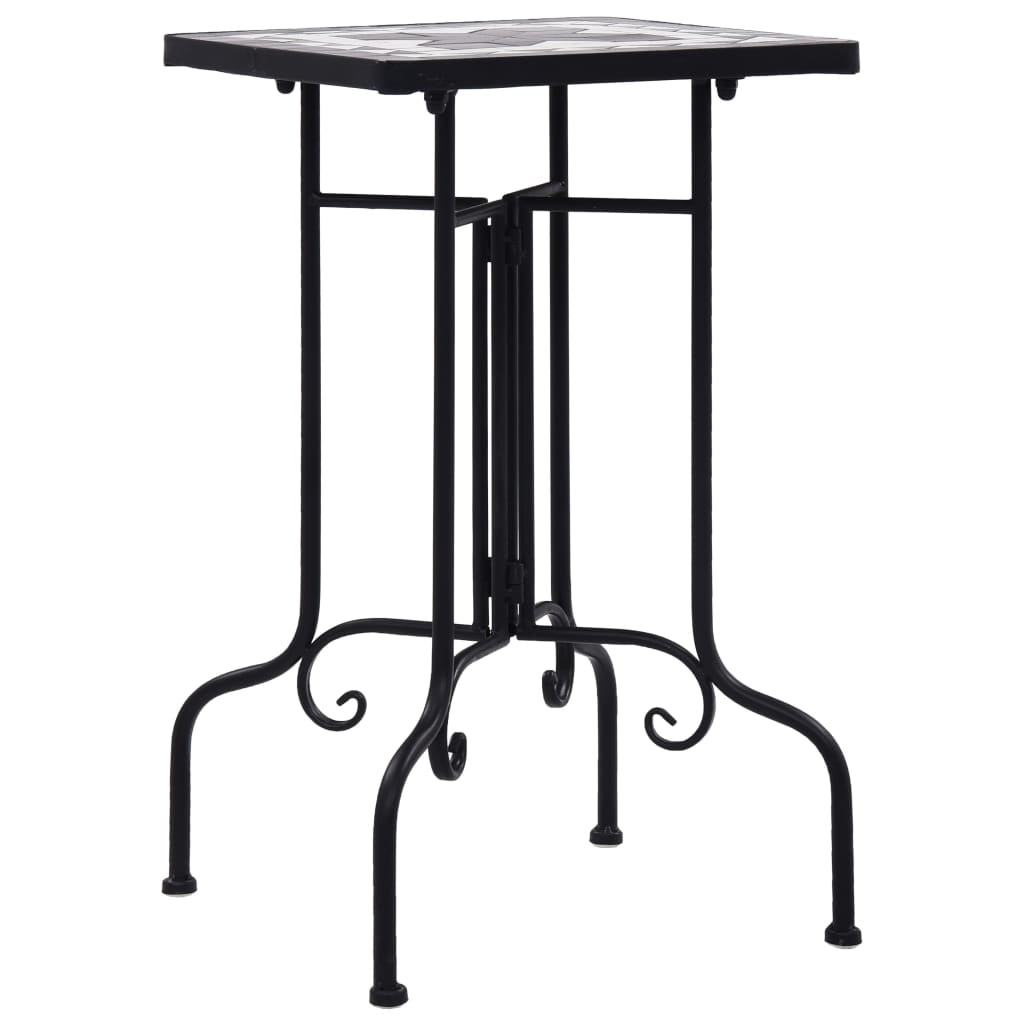 Mosaic Side Table Black and White Ceramic – paudantrading.com