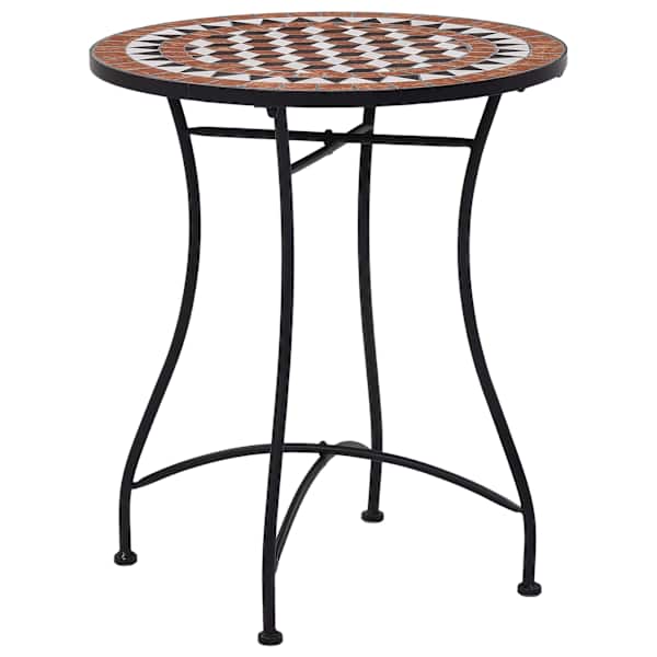 vidaXL mosaiikplaadiga bistroolaud, pruun, 60 cm, keraamiline