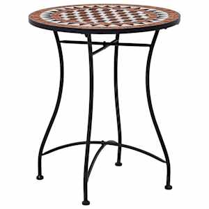 Mozaikový bistro stolek hnědý 60 cm keramika - obrázek 1