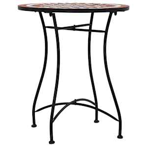 Mozaikový bistro stolek hnědý 60 cm keramika - obrázek 2