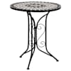 vidaXL mosaiikplaadiga bistroolaud, hall, 60 cm, keraamiline